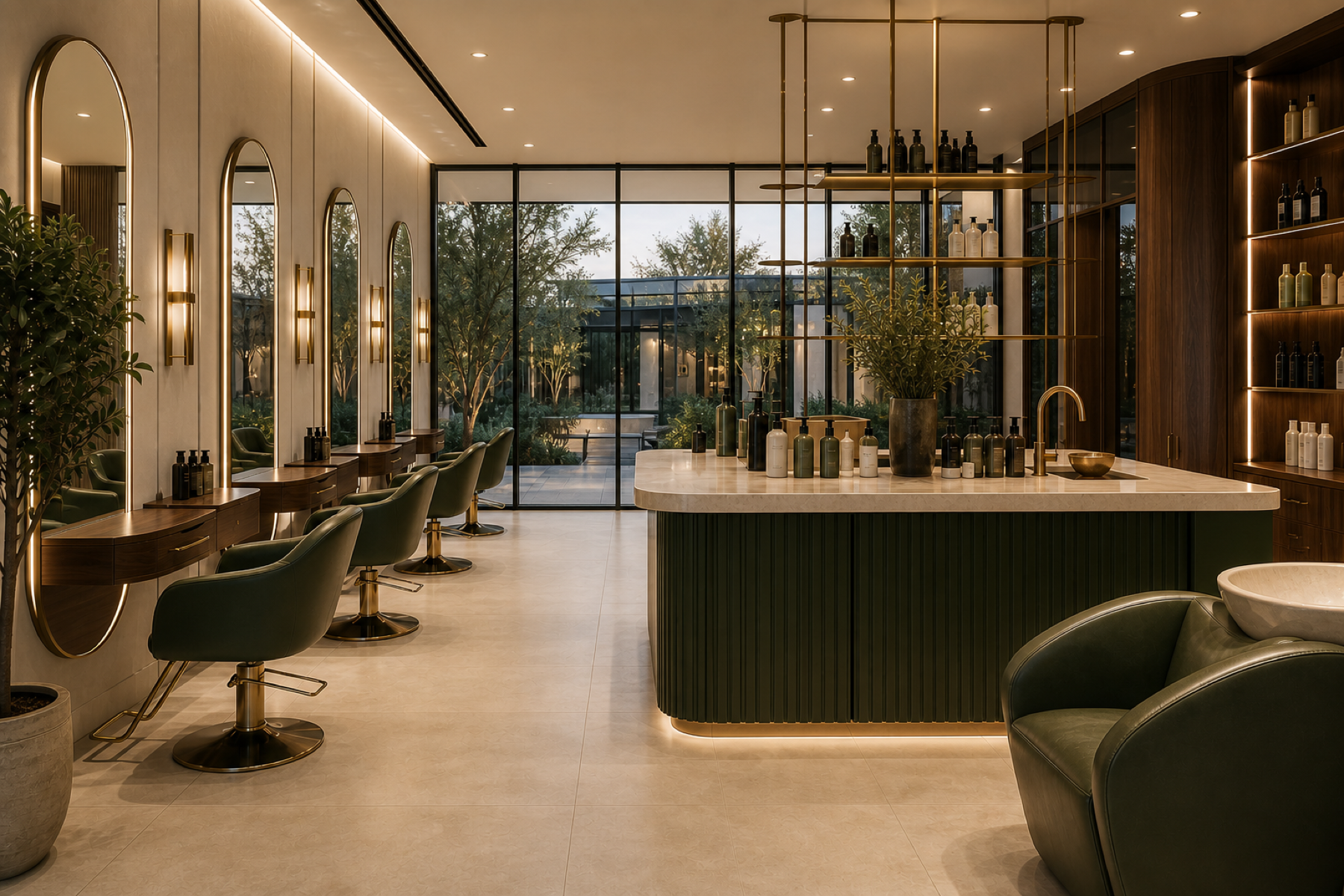 HAN cam cepheli salon iç mekanı